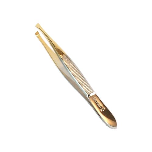 Malteser, Malteser Pinzette schräg, Nickel/Gold, 8cm, No.9 (1 Stk)