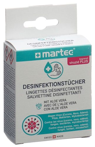 martec, Martec Desinfektionstücher mit Aloe Vera (10 Stk)
