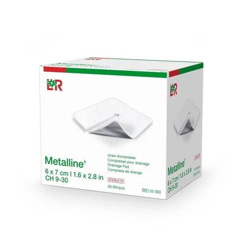 Metalline, Metalline Drainage Kompressen, 6x7cm, steril (50 Stk)