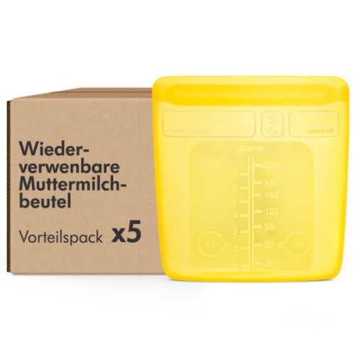 medela, Silikon Muttermilchbeutel wiederverwendbar, 5 Stück