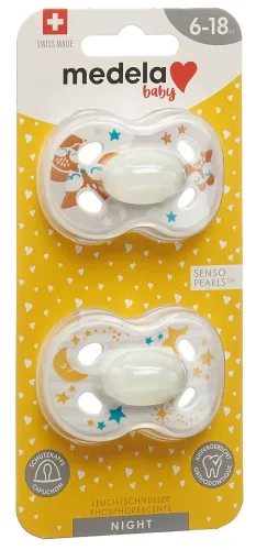 medela, Medela Baby Nuggi Night, 6-18 Monate, Fuchs (2 Stk)