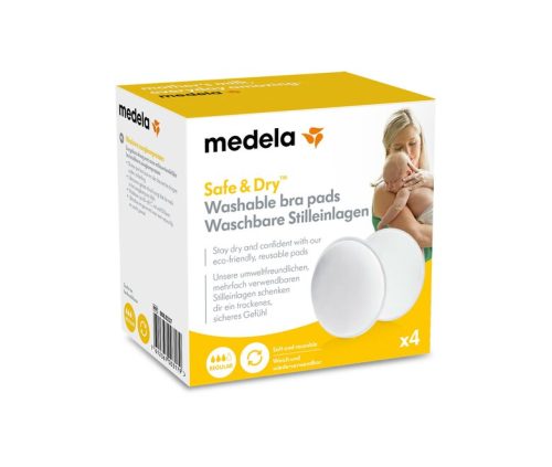 medela, medela - waschbare Stilleinlagen - Weiss - Mikrofasern - 4 Stück