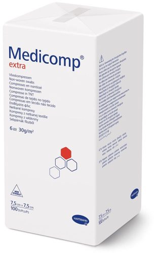 MEDICOMP, Medicomp Extra 6 fach S30 7.5x7.5cm unsteril (100 Stk)