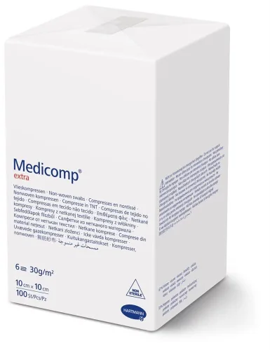 MEDICOMP, Medicomp Extra 6 fach S30 10x10cm unsteril (100 Stk)
