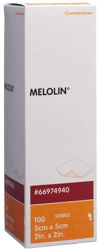 SMITH & NEPHEW, MELOLIN Wundkompressen, 5x5cm, steril (100 Stk)