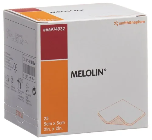 SMITH & NEPHEW, MELOLIN Wundkompressen, 5x5cm, steril (25 Stk)