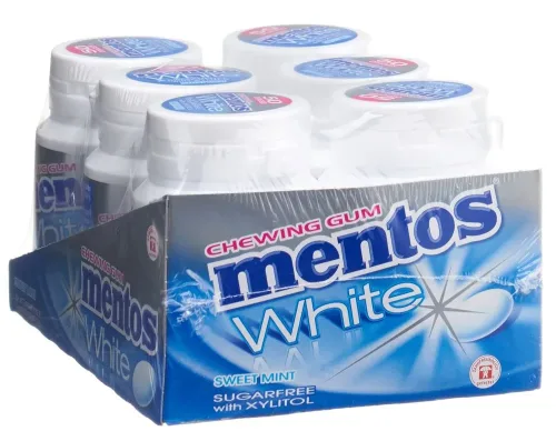 Mentos, Mentos White Sweet Mint Gum (6x75g)