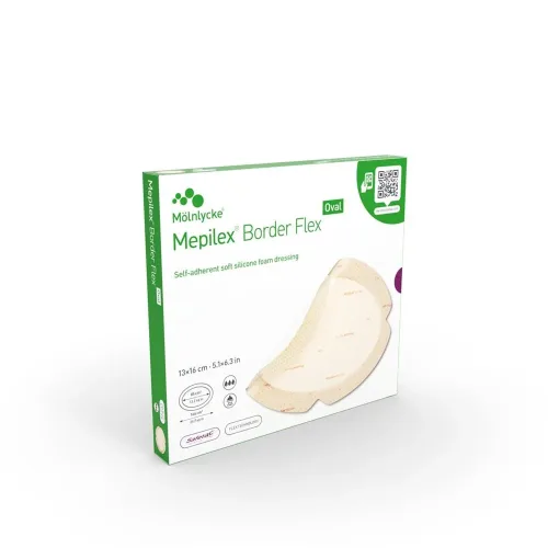 Mepilex, Mepilex Border Flex Oval Schaumverband 13x16cm (5 Stk)