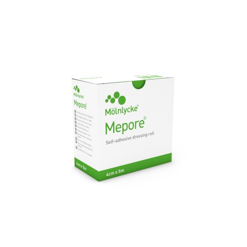 Mepore, Mepore selbstklebender Wundverbandsrolle, 4cmx5m, unsteril (1 Stk)