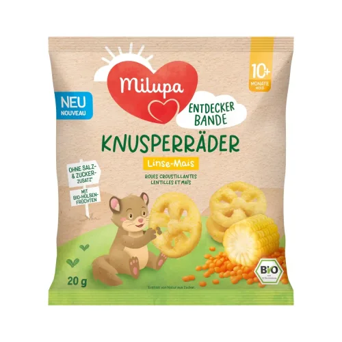Milupa Bio Knusperräder Linse Mais 10 Monate 20 g