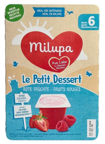Milupa, Milupa le Petit Dessert Himbeere und Erdbeere (6x55g)