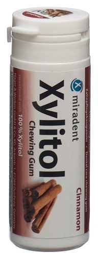 HERBA, Miradent Xylitol Zimt Zahnpflegekaugummi, Dose &agrave; 30 Stk.