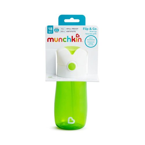 Munchkin, munchkin Flip & Go Trinkhalmflasche, 355ml (1 Stk)