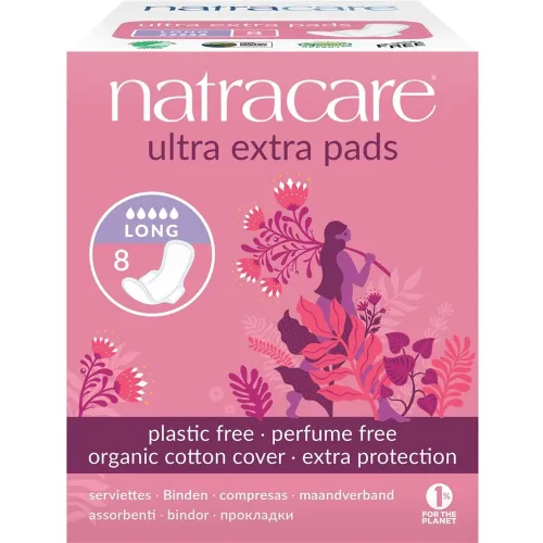 Natracare, Natracare Damenbinden Flügel ultra extra lang (8 Stk)