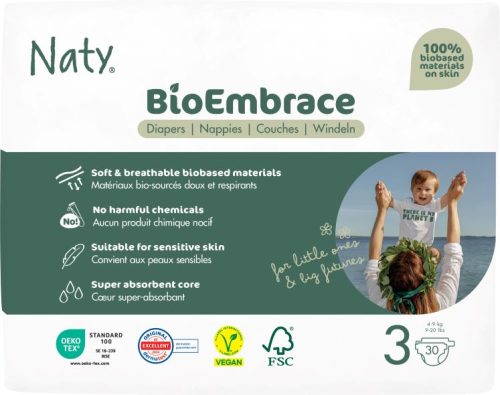 Naty, Naty Bio Windel, Grösse 3, 4-9kg (30 Stk)