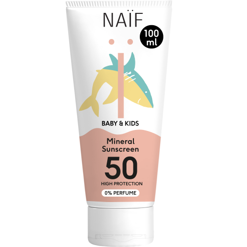 NAÏF, Naïf Mineral Sun Cream SPF50 No Perfume Baby & Kids (100ml)