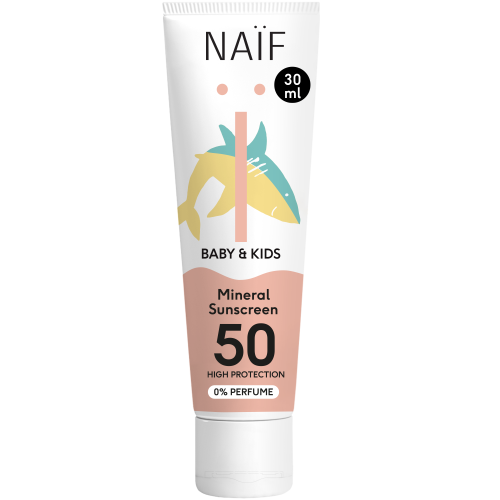 NAÏF, NaÏf Baby & Kids Mineral Sun cream SPF50, parfümfrei (30ml)