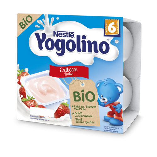 Nestlé Yogolino, Nestlé Yogolino Bio Erdbeere, 6 Monate (4x90g)