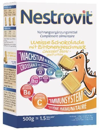 Nestlé Suisse SA, NESTROVIT Weisse Schokolade 500 g