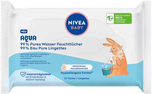Nivea, Baby Aqua Feuchttücher Damen  57 Pezzi