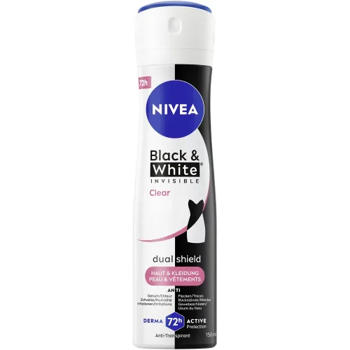 Nivea, Nivea Black & White Invisible Clear Deospray (150ml)