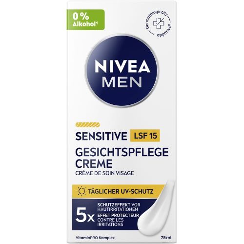 Nivea, Nivea - Sensitive Gesichtspflege Creme LSF 15, 75 ml