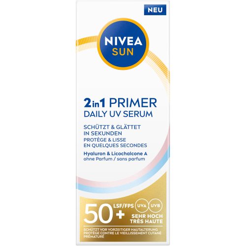 Nivea, Nivea - UV Face 2in1 Primer Daily Serum LSF 50+, 30 ml