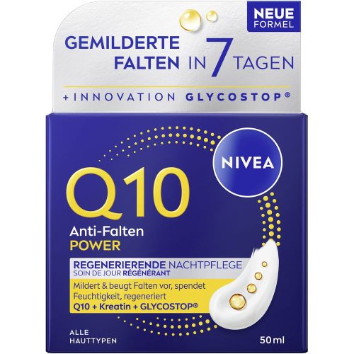 Nivea, NIVEA Q10 Anti-Falten POWER Regenerierende Nachtcreme 50 ml Damen