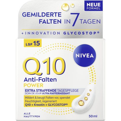 Nivea, NIVEA Q10 Anti-Falten POWER Extra Straffende Gesichtscreme 50 ml Damen