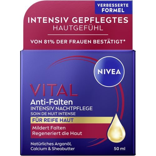 Nivea, NIVEA VITAL Anti-Falten Intensiv Nachtpflege Nachtcreme 50 ml