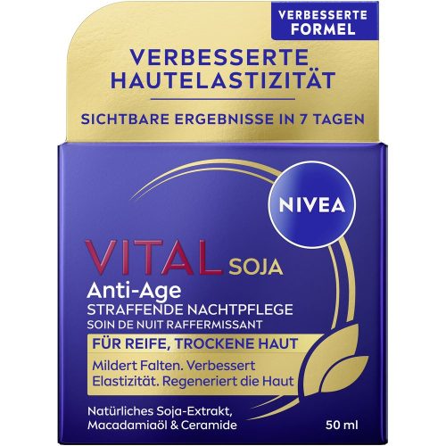 Nivea, NIVEA VITAL Soja Anti-Age Straffende Nachtpflege Nachtcreme 50 ml