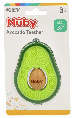 Nuby, Nuby Beissring Avocado, 17x10cm (1 Stk)