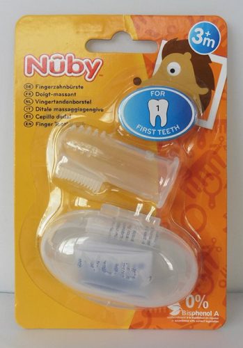 Nuby, NUBY Finger-Zahnb&uuml;rste mit Aufbewahrungsbox