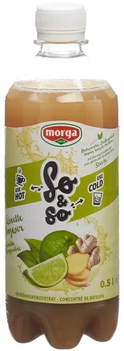 morga, morga SO&SO Limette-Ingwer Konzentrat mit Stevia (50cl)