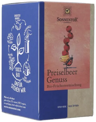 SONNENTOR, Sonnentor Preiselbeer Genuss Früchtetee (18x2.8g)