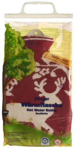 Sänger, Sänger Wärmflasche Strickbezug rot Hirsch 2 Liter (1 Stk)