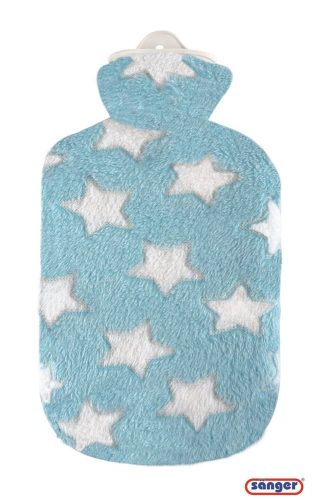 Sänger, Sänger 2 Liter Wärmflasche mit Plüschbezug Sternenhimmel blau (1 Stk)