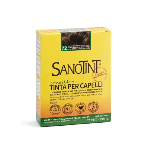 Sanotint, SANOTINT Sensitive Haarfarbe 72 kastanie hell-aschfarbig (125ml)