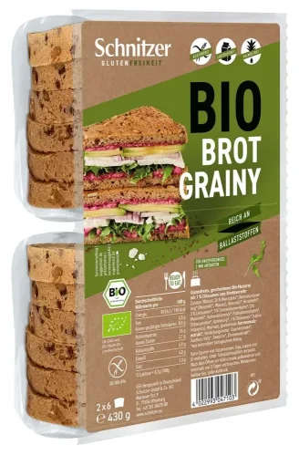 Schnitzer, Schnitzer Bio Bread'n Toast Grainy Beutel (430g)