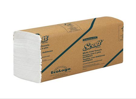 SCOTT, Scott Mainline Falthandtücher M-falz Weiss 1-lagig 3749 16 Stück à 250 Blatt