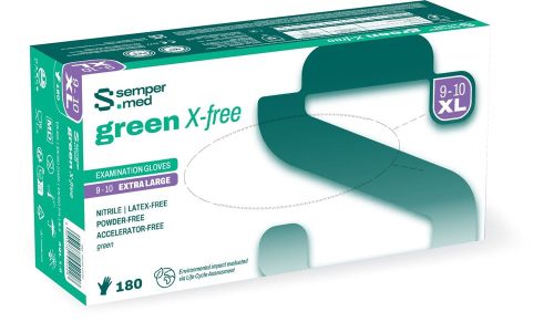sempermed, sempermed green X-free Nitril-Untersuchungshandschuh XL, Handumfang 23-25cm (180 Stk)