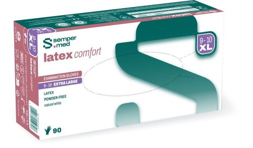 Sempermed, sempermed Latex Comfort Untersuchungshandschuhe, Grösse XL, steril, Handumfang 23-25cm (90 Stk)