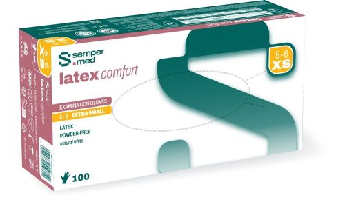 Sempermed, sempermed Latex Comfort Untersuchungshandschuhe, Grösse XS, steril, Handumfang 13-15cm (100 Stk)