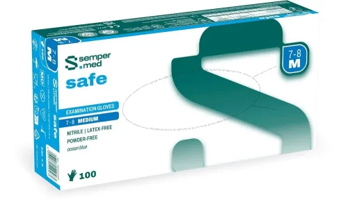 sempermed, sempermed Nitrilhandschuhe safe, Grösse M, Handumfang 17-19cm (100 Stk)