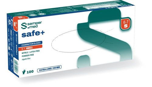Sempermed, sempermed safe+ Nitril-Untersuchungshandschuh, Grösse S, steril, Handumfang 15-18cm (100 Stk)