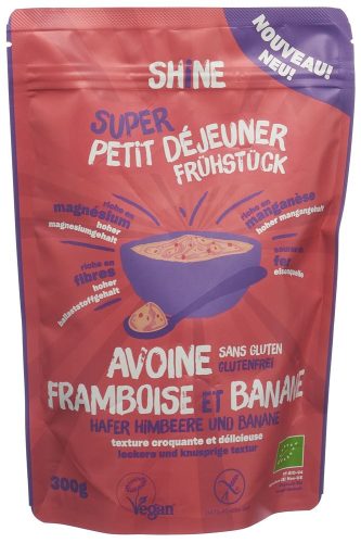 Shine, Hafer Frühstück Himbeere & Banane Bio
