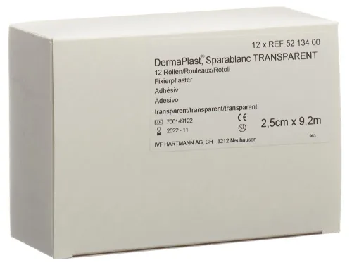 DERMAPLAST, DermaPlast Sparablanc Heftplaster 2.5cmx9.2m (12 Stk)