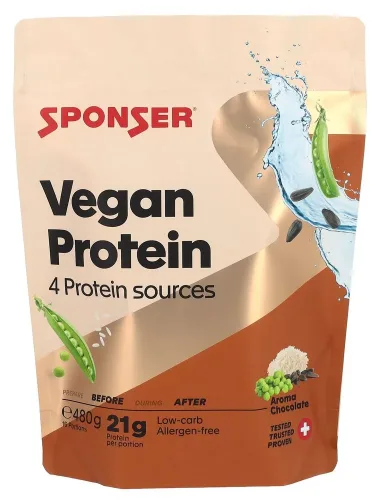SPONSER, SPONSER Vegan Protein Chocolate (480g)