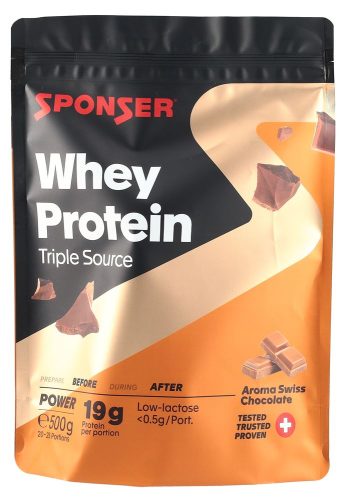 SPONSER, SPONSER Whey Triple Source Protein Chocolate (500g)