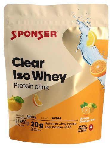 SPONSER, Sponser Getränkepulver Clear Iso Whey Orange Yuzu (450g)